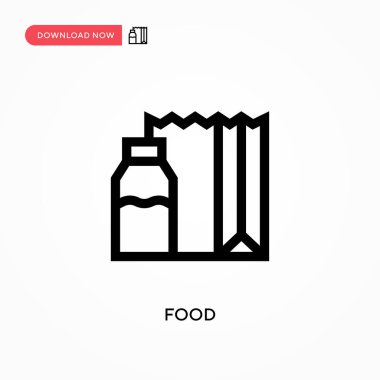 Besin basit vektör simgesi. Web sitesi veya mobil uygulama için modern, basit düz vektör çizimi