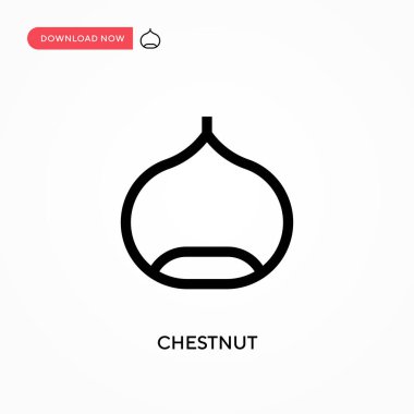 Chestnut Basit vektör simgesi. Web sitesi veya mobil uygulama için modern, basit düz vektör çizimi