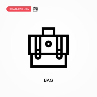 Poşet basit vektör simgesi. Web sitesi veya mobil uygulama için modern, basit düz vektör çizimi