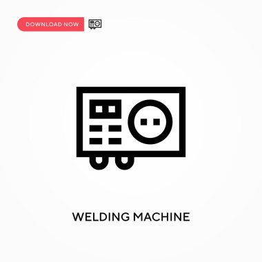 Kaynak makinesi basit vektör simgesi. Web sitesi veya mobil uygulama için modern, basit düz vektör çizimi