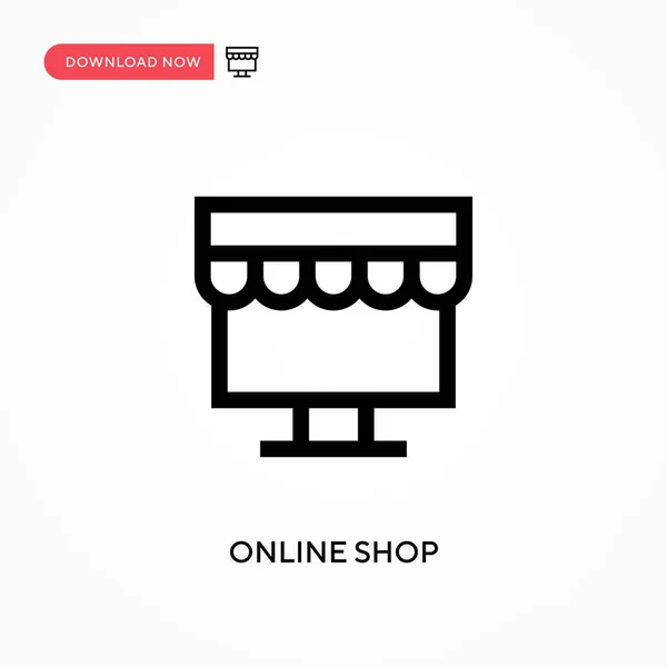 Online Shop Eenvoudig Vectoricoon Moderne Eenvoudige Platte Vectorillustratie Voor Website — Stockvector