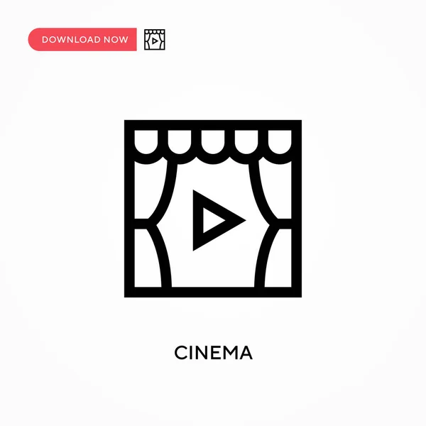 Cinema Einfaches Vektor Symbol Moderne Einfache Flache Vektordarstellung Für Website — Stockvektor