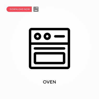 Fırın basit vektör simgesi. Web sitesi veya mobil uygulama için modern, basit düz vektör çizimi