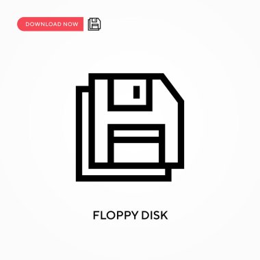 Disket basit vektör simgesi. Web sitesi veya mobil uygulama için modern, basit düz vektör çizimi