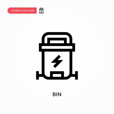 Bin basit vektör simgesi. Web sitesi veya mobil uygulama için modern, basit düz vektör çizimi