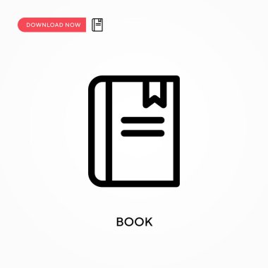 Kitap Basit vektör simgesi. Web sitesi veya mobil uygulama için modern, basit düz vektör çizimi