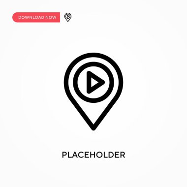 Yer Tutucu Basit vektör simgesi. Web sitesi veya mobil uygulama için modern, basit düz vektör çizimi