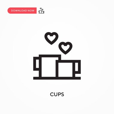 Kupalar basit vektör simgesi. Web sitesi veya mobil uygulama için modern, basit düz vektör çizimi