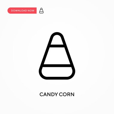 Mısır şekeri basit vektör ikonu. Web sitesi veya mobil uygulama için modern, basit düz vektör çizimi