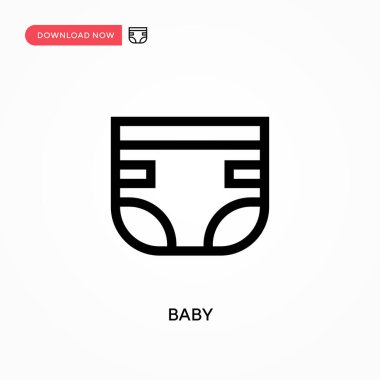 Bebek Basit vektör simgesi. Web sitesi veya mobil uygulama için modern, basit düz vektör çizimi