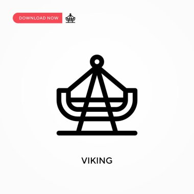 Viking Basit vektör simgesi. Web sitesi veya mobil uygulama için modern, basit düz vektör çizimi
