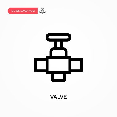 Valf basit vektör simgesi. Web sitesi veya mobil uygulama için modern, basit düz vektör çizimi