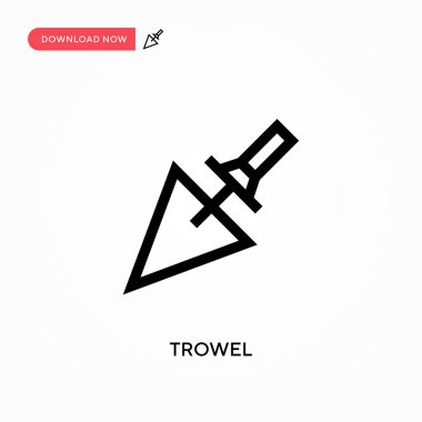 Trowel Basit vektör simgesi. Web sitesi veya mobil uygulama için modern, basit düz vektör çizimi