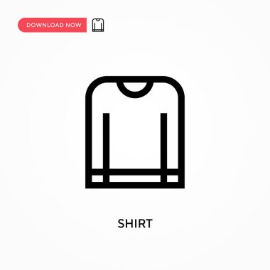 Gömlek basit vektör simgesi. Web sitesi veya mobil uygulama için modern, basit düz vektör çizimi