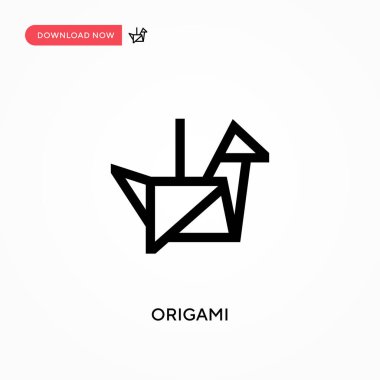 Origami Basit vektör simgesi. Web sitesi veya mobil uygulama için modern, basit düz vektör çizimi
