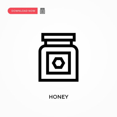 Bal Basit vektör simgesi. Web sitesi veya mobil uygulama için modern, basit düz vektör çizimi