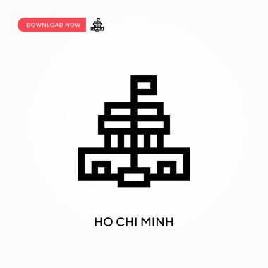 Ho chi minh basit vektör simgesi. Web sitesi veya mobil uygulama için modern, basit düz vektör çizimi