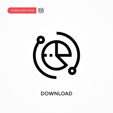 Basit vektör simgesi indir. Web sitesi veya mobil uygulama için modern, basit düz vektör çizimi