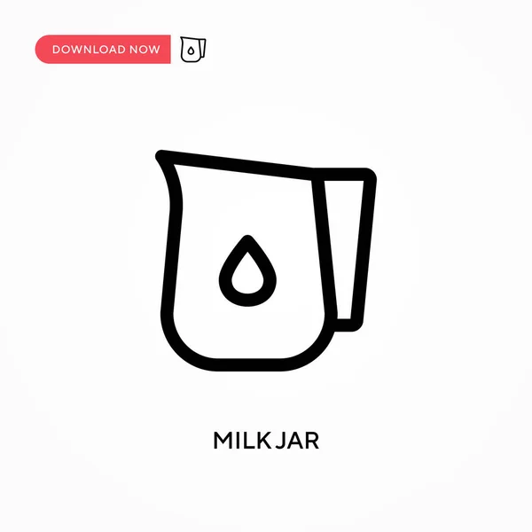 Milk Jar Simple Vector Icon Modern Simple Flat Vector Illustration — Stock Vector