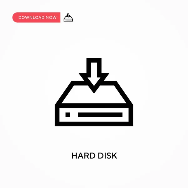 Harddisk Jednoduchá Vektorová Ikona Moderní Jednoduchá Plochá Vektorová Ilustrace Pro — Stockový vektor