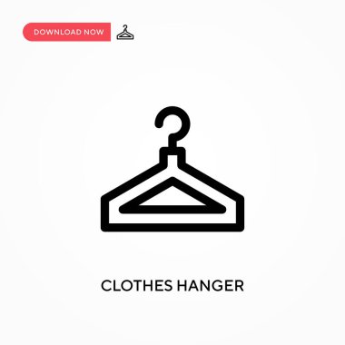 Elbise askısı basit vektör simgesi. Web sitesi veya mobil uygulama için modern, basit düz vektör çizimi