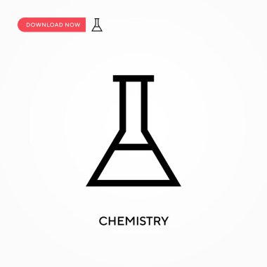 Kimya basit vektör simgesi. Web sitesi veya mobil uygulama için modern, basit düz vektör çizimi