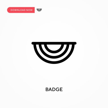 Rozet Basit vektör simgesi. Web sitesi veya mobil uygulama için modern, basit düz vektör çizimi