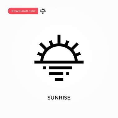 Gündoğumu Basit vektör simgesi. Web sitesi veya mobil uygulama için modern, basit düz vektör çizimi