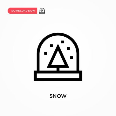 Kar Basit vektör simgesi. Web sitesi veya mobil uygulama için modern, basit düz vektör çizimi