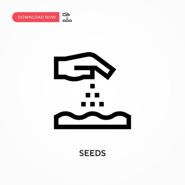 Tohumlar basit vektör simgesi. Web sitesi veya mobil uygulama için modern, basit düz vektör çizimi