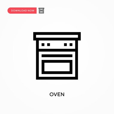 Fırın basit vektör simgesi. Web sitesi veya mobil uygulama için modern, basit düz vektör çizimi