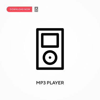 Mp3 oynatıcı Basit vektör simgesi. Web sitesi veya mobil uygulama için modern, basit düz vektör çizimi