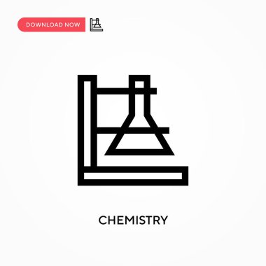 Kimya basit vektör simgesi. Web sitesi veya mobil uygulama için modern, basit düz vektör çizimi