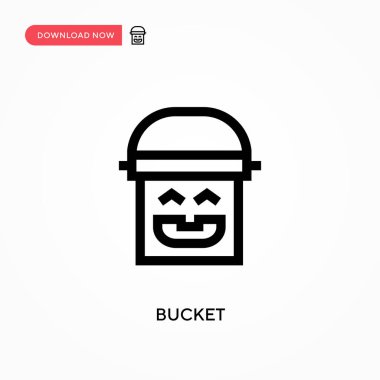 Kova Basit vektör simgesi. Web sitesi veya mobil uygulama için modern, basit düz vektör çizimi