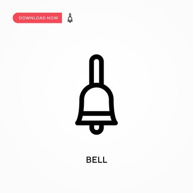 Bell Basit vektör simgesi. Web sitesi veya mobil uygulama için modern, basit düz vektör çizimi