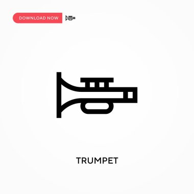 Trompet basit vektör simgesi. Web sitesi veya mobil uygulama için modern, basit düz vektör çizimi