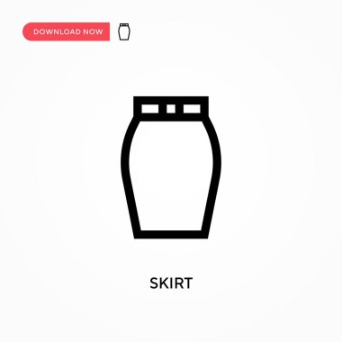 Etek Basit vektör simgesi. Web sitesi veya mobil uygulama için modern, basit düz vektör çizimi