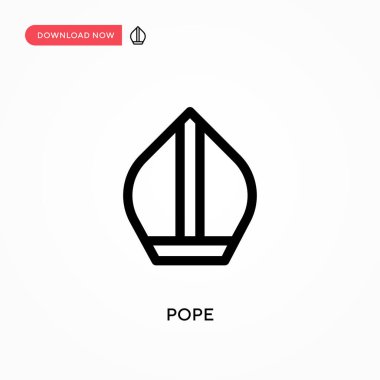 Papa Basit vektör simgesi. Web sitesi veya mobil uygulama için modern, basit düz vektör çizimi