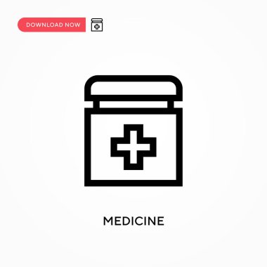 Medicine Simple vektör simgesi. Web sitesi veya mobil uygulama için modern, basit düz vektör çizimi