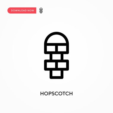 Seksek basit vektör ikonu. Web sitesi veya mobil uygulama için modern, basit düz vektör çizimi