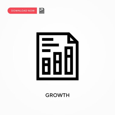 Büyüme Basit vektör simgesi. Web sitesi veya mobil uygulama için modern, basit düz vektör çizimi