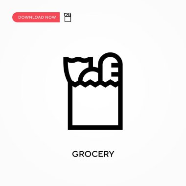 Market basit vektör simgesi. Web sitesi veya mobil uygulama için modern, basit düz vektör çizimi