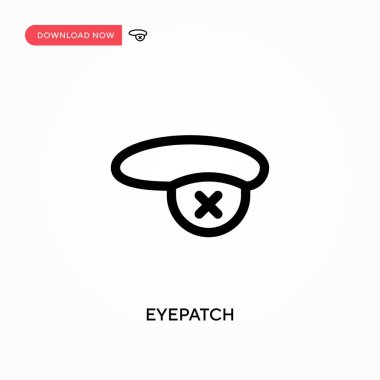Göz bandı Basit vektör simgesi. Web sitesi veya mobil uygulama için modern, basit düz vektör çizimi