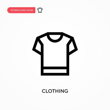 Basit giysi vektör simgesi. Web sitesi veya mobil uygulama için modern, basit düz vektör çizimi