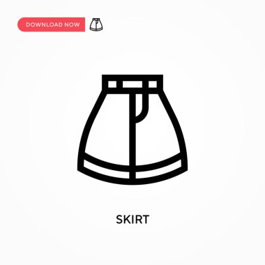 Etek Basit vektör simgesi. Web sitesi veya mobil uygulama için modern, basit düz vektör çizimi