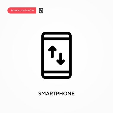 Akıllı telefon basit vektör simgesi. Web sitesi veya mobil uygulama için modern, basit düz vektör çizimi