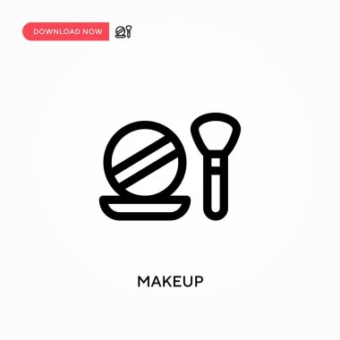 Makyaj Basit vektör simgesi. Web sitesi veya mobil uygulama için modern, basit düz vektör çizimi