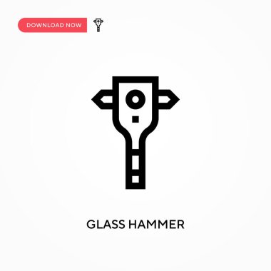 Cam çekiç, basit vektör simgesi. Web sitesi veya mobil uygulama için modern, basit düz vektör çizimi