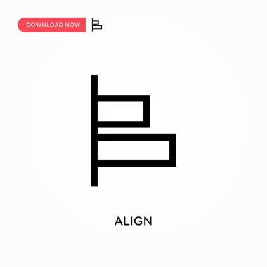 Basit vektör simgesini hizala. Web sitesi veya mobil uygulama için modern, basit düz vektör çizimi