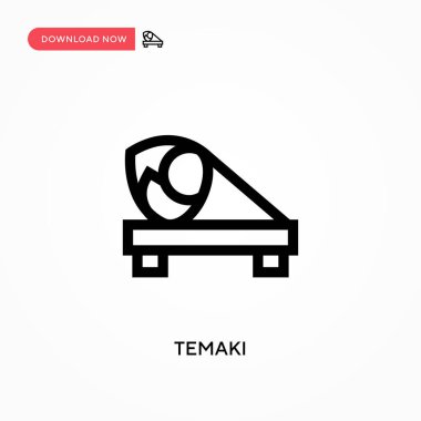Temaki Basit vektör simgesi. Web sitesi veya mobil uygulama için modern, basit düz vektör çizimi